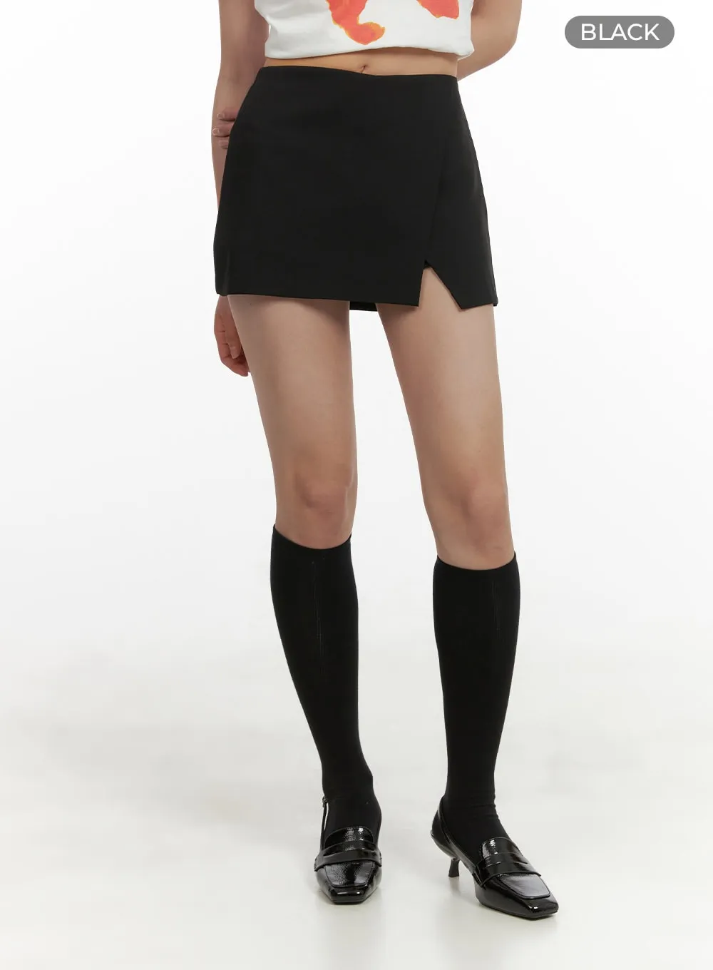 Basic Slit Mini Skorts CY417