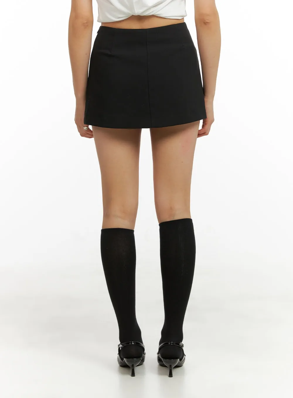 Basic Slit Mini Skorts CY417