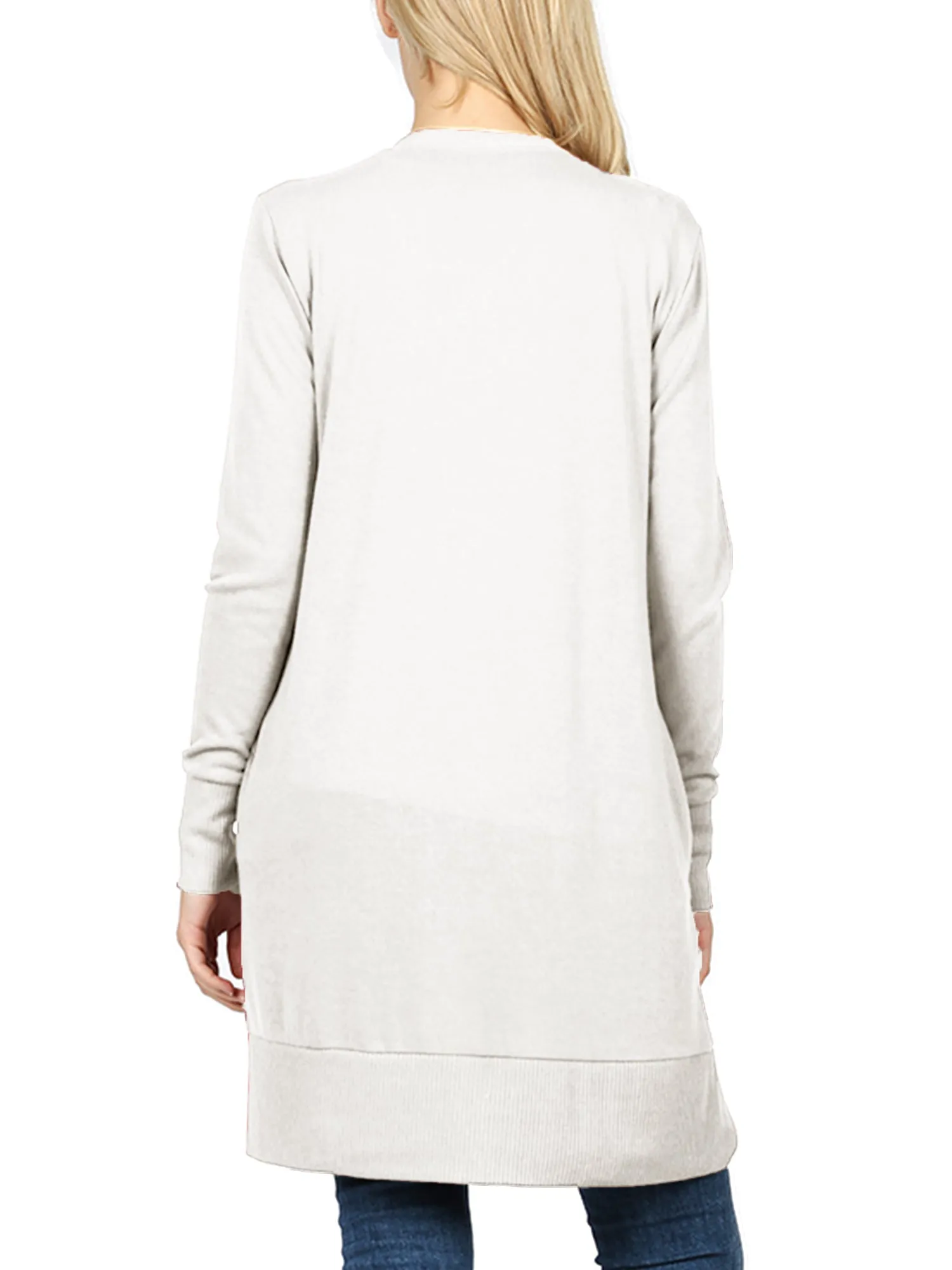 KOGMO Women's Long Knit Cardigan Sweater with Snap Buttons