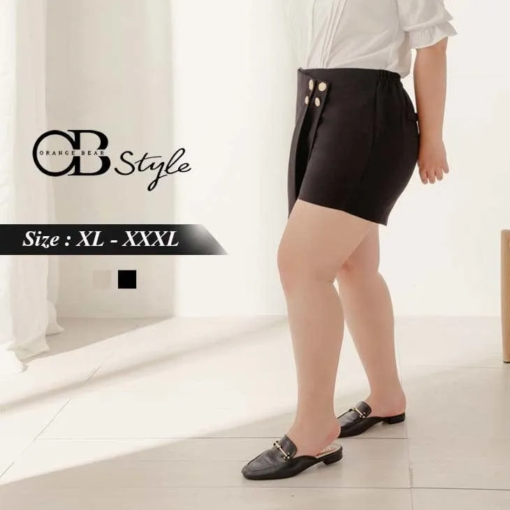 ORANGEBEAR ASYMMETRICAL BUTTON SKORTS