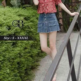 ORANGEBEAR POCKET BUTTON DEMIN SKORTS